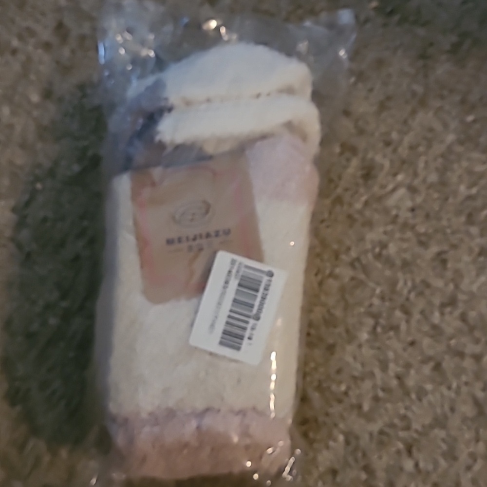 Gray/White And Pink/White Cozy Socks